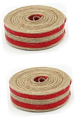 TEHAUX 2stücke Juteband Rot Für Bastelprojekte Hochzeiten Und Partys Dekoration Für Geschenkpäckchen Und Zuhause