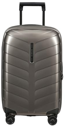 Samsonite Attrix - Spinner S, Erweiterbarer Handgepäck, 55 cm, 38/44 L, Braun (Düne)