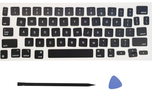 Replacement US Keyboard Full Set of Keycap Keys and Tool Applicable for ipad Pro/Air 11/13“ Magic Keyboard (MKH-1 Black)