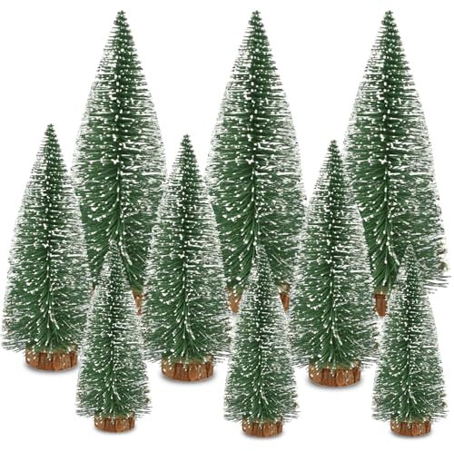 XIKTTK Mini Weihnachtsbaum Grün, Weihnachtsbaum Künstlich Klein, Mini Tannenbaum Deko Weihnachtsbaum Mini, Künstliche Kleine Tannenbäume Deko Tannenbaum Klein, 10 cm, 15 cm, 20 cm, 9 Stück