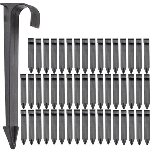 JVHLOV Clavijas de Tierra para el Sistema de Riego, Soporte para Tuberías para Manguera de Riego, Clavijas de Jardín para Riego por Goteo y Tubería de Riego de Jardín (100)