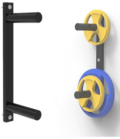MTTXY Fitness-Hantelscheiben-Aufbewahrungsregal, Hantelscheibenhalter, Wandmontage, Stoßstangenplatten-Aufbewahrung für Heim-Fitnessstudio, Passend für 2-Zoll-Olympia-Platten,2-peg