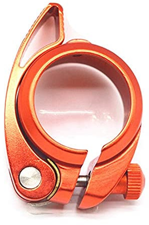 LXZSMH Fahrradsattelklemme, Sattelklemme, Fahrradsattelklemme 2X Sattelstützenklemmen 41 mm Aluminiumlegierung Klappbare Fahrradsattelrohrklemme, 41 mm Grün und 40 mm Orange(Green)