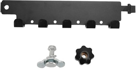 TKSE Support à Outils pour Rail en L, Crochets pour Rail en L, Support Mural en Alliage D'aluminium, Organisateur D'outils pour Garage, Camping-Car, Camionnette, Noir