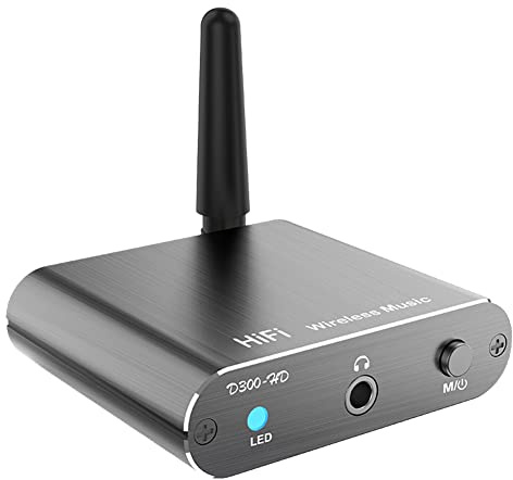 Eighosee Receptor InaláMbrico Bluetooth 5.2 CSR Adaptador de Audio EstéReo HiFi Compatible con Fibra óPtica Coaxial -LL para Auriculares de Coche TV