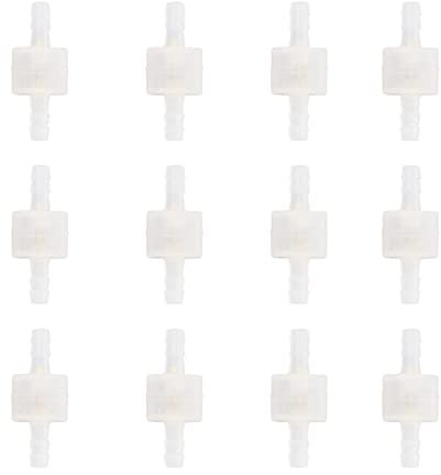 Mavaol 12er-Pack Einweg-Rückschlagventile, korrosionsbeständig, nicht, lebensmittelecht, für Aquarien, Industrie, Medizin und Sanitäranwendungen (6mm/0.24in (translucent))