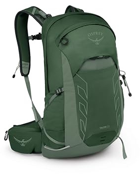Osprey Talon 22L Men's Lightweight Hiking Backpack - Small Daypack for Travel & Camping, Green Canopy/Pine Leaf
