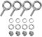 M METERXITY 4 Juegos de Pernos Ojo de Acero Inoxidable M5X19mm con Hombro Perno Ojo para Elevación con Tuercas Arandela y Tornillo Macho Anillo Ojo con Hombro Longitud del Perno 0.75