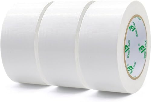 Generic Pack of 3 White Duct Versatile Adhesive Tape 19mm x 9m,Ultra-Strong for Indoor/Outdoor,Ideal for Any DIY, Repair, or Creative Projects Use,Heavy Duty Tape