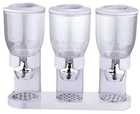 Générique Distributeur de céréales triple boîte - Blanc