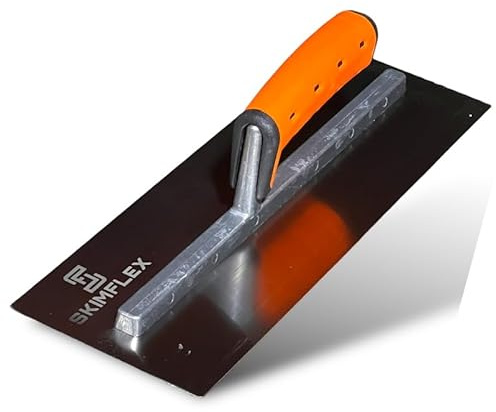 Plastering Finishing Trowel Cement Concrete 18 Skimflex 007 Finishing Soft Grip Plasterers Skim Blade Stainless Steel Skimming Rendering Tools (18 450mm)