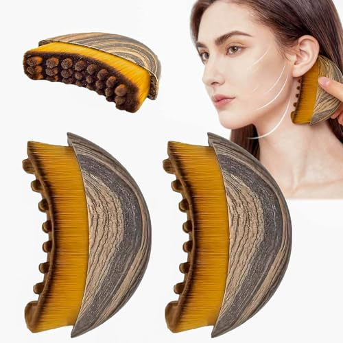2Pcs Contour Lymphatic Drainage Face Brush,For massager Body and Face – Jawline Sculpting, Drainage Jawline Shaper,Brush to Relieve Fatigue & Enhance Cleansing