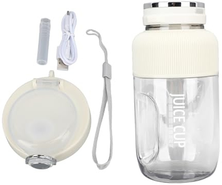 Mini exprimidor portátil recargable inalámbrico exprimidor licuadora de 1,2 l multifuncional con cuchillas de acero inoxidable para viajes, camping, gimnasio, oficina, material