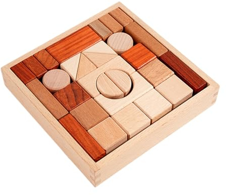 Générique Bauspiele aus Holz, Lernspielzeug für | Holzbausteine für Kleinkinder – für Mädchen und Kindergarten