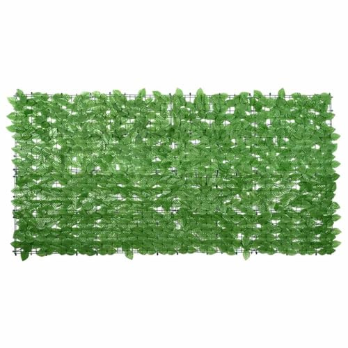 Frdhee Parasol de balcon, brise-vue avec feuilles vertes, 200 x 100 cm, parapluie tribune pour jardin, terrasse, plage