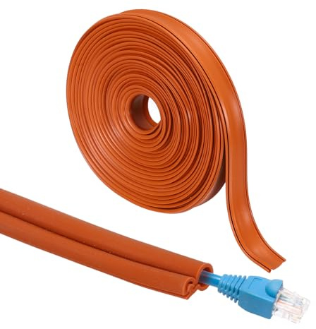 QUARKZMAN Gaine De Gestion De Câbles 20ft, Diamètre Interne 5/32 Pouce, Protecteur Flexible Snap-Fit pour Câbles Électriques, pour Substation, Réseaux Haute Tension, Rouge