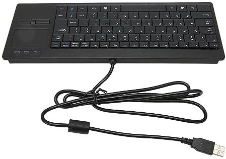 Mini Teclado Industrial con Cable con Panel Táctil X Pie de Tijera Plug and Play para Fabricación/Hospital, Material ABS (#1)