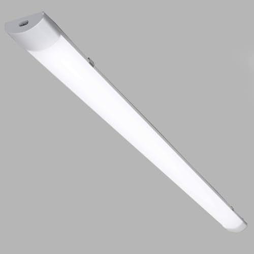 Eikuavons LED Feuchtraumleuchte 60CM, 18W 1530LM LED Deckenleuchte, IP65 Wasserfest Feuchtraumlampe, 4000K Neutralweiß, Verknüpfbar, Einfache Montage, für Keller Werkstatt Garage Bad Büro