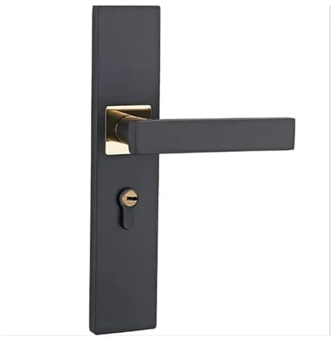 EKalgretrA Manillas Para Puertas Cerradura de puerta for dormitorio, cerradura manija, seguridad for habitación antirrobo interior, silenciosa aleación aluminio