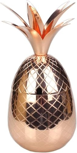 Secchiello per Il Ghiaccio Leggero Ananas Cocktail Tazza in Rame in Acciaio Inossidabile Boccale da Birra con Coperchio