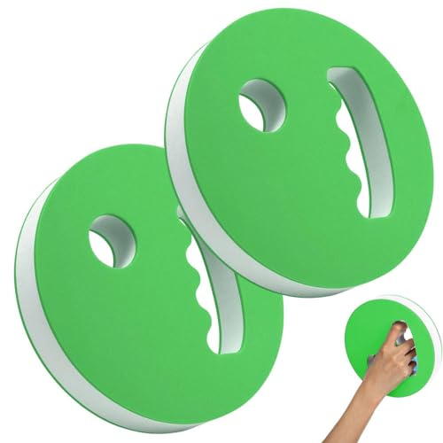 Juego de 2 discos de resistencia de espuma para entrenamiento acuático, para mujeres, niños, hombres, deportistas y adultos en la piscina durante el entrenamiento acuático, fitness y
