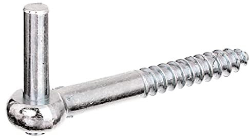 Alberts 312084 Gozne para atornillar, En forma de J, con roscado cortado, Galvanizado, pasivado con capa gruesa, Ø del entre eje 10 mm, Longitud 120 mm