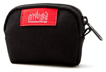 Manhattan Portage Coin Purse With Secure Zipper Closure Holds Card Jewelry Keys Change For Men & Women Water Resistant Heavy Duty EDC Pouch Gift Cordura Everyday Carry (Black)