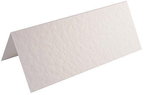 UK Card Crafts 100 X Hammered White Place Cards For Weddings & Parties