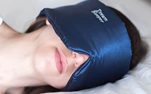 Hypoallergenic Sleep Masks for Sleeping | Chronic Migraine | | Side and Back Sleep mask | Free Lifetime Replacements. Large Straps, Silky Total Blackout mask. Dream Sleeper Mascara dormir | Women Men