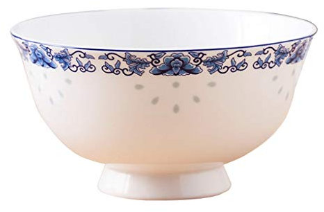 Reisschale Bone China Material Hohe Design Blau und Weiß Porzellan Serie Home Restaurant Dessert Salatschüssel Runde Multi-Size Optional