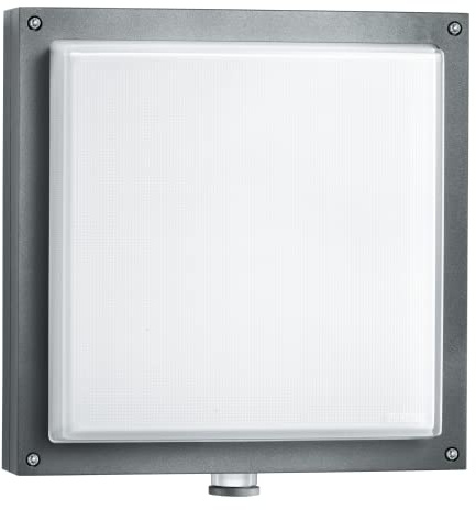 STEiNEL Lampe d'extérieur L 690 S Anthracite, Applique Murale 8.5 W, Détecteur de Mouvement 360°, Résistant aux chocs, Blanc Chaud, Numéro de Maison Inclus