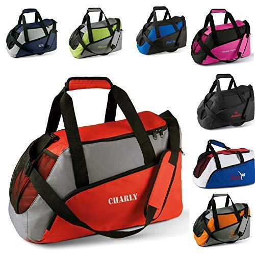 Sac de Sport personnalisé et brodé avec Un prénom, brodé, Fitness, Danse, Foot, karaté, Boxe, Sport Garcon, Fille, Sac Chaussure equipement Sportif, Club, Fushia, Rose, Noir, Bleu, Vert, Orange