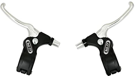 Dia-Compe 182s-2 Tech77 w/Thumb-Lock Stopper Brake Lever Set, Silver, DP2526