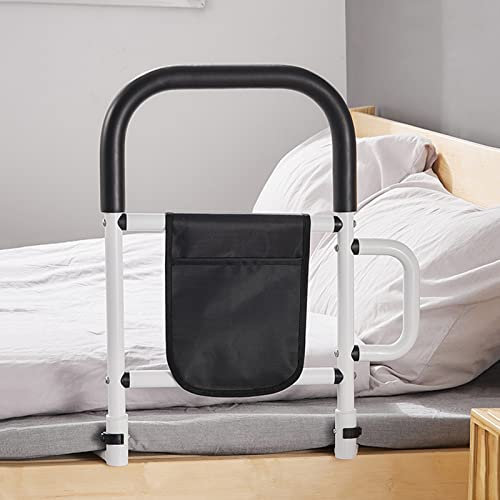 LAIDEPA Bettgitter Armlehne, Mit Aufbewahrungsbeutel Tragbare Bett Sicherungsschiene, Geeignet Für Ältere Schwangere Und Behinderte Metallgriffstoßstange,with armrests