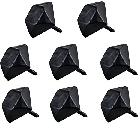 TERF® Lot de 8 clous décoratifs Tudor de style vintage traditionnel pour porte, placard, armoire, table et meubles Noir 19 mm