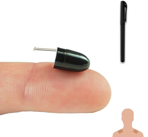 PingaOculto Oreillette Espion Bluetooth Ecouteur Mini Invisible Examen VIP Pro Caché Telephone Microphone et Bandes Adhésives - Casque sans Fil (Oreillette Espion VIP Pro UltraMini Stylo Bluetooth)