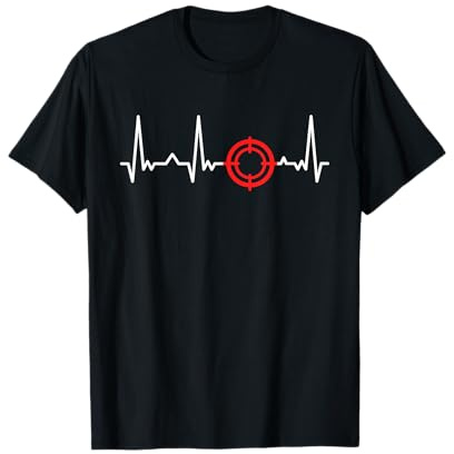Sportschütze EKG Herzschlag Zielscheibe Schützenverein T-Shirt