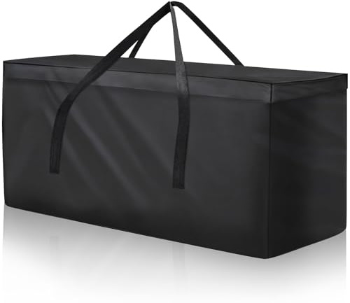 PATWING Aufbewahrungstasche Gartenauflagen, 600D Oxford，125x40x55cm | 8000–10000 Pa wasserdicht, PU-beschichtet, UV-beständig, reißfest, mit Tragegriffen, Schultergurt & Reißverschluss