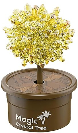 Aymzbd Kristall Wissenschaftsexperimente, Spielzeug Wissenschafts Sets, Kinderspielzeug, Lernspielzeug, Wachsende Kristalle, Wissenschafts Sets für Jungen, K, GELB