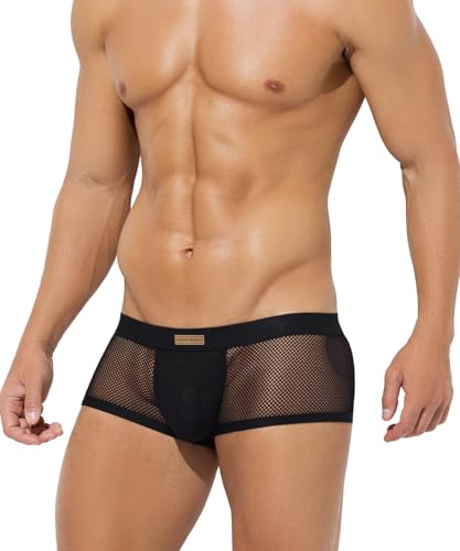 Casey Kevin Herren Boxershorts Netz Sexy Unterwäsche Für Männer Transparent Mesh Boxershorts Herren Durchsichtige Reizwäsche Unterhose Netzhose
