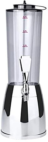 TKITTE Dispensador de cerveza, barril de cerveza, dispensador de torre de cerveza de 2,5 l, con tubo de hielo extraíble, fácil de limpiar, para bar, fiestas en casa, restaurante buffet