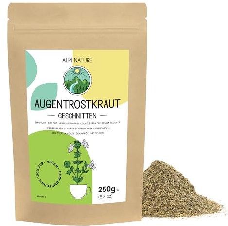 Alpi Nature Augentrost Kraut 250g, Euphrasia, Augentrostkraut getrocknet, Augentrost Tee lose