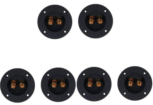 Uonlytech 6stücke Lautsprecher Terminal Anschlussklemmen Runde Verbindungselemente Für Subwoofer Und Lautsprecherboxen Passend Für Bananenstecker Und Kabel Mit Farbcodierung Für Einfache