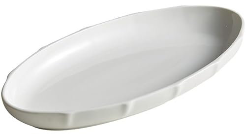 YCCHAH Piastre Di Antipasto Piatto da pesce Piatto da pesce al vapore for uso domestico Grande piatto da portata in stile giapponese Piatto da tavola in ceramica Piatti Economici(S)