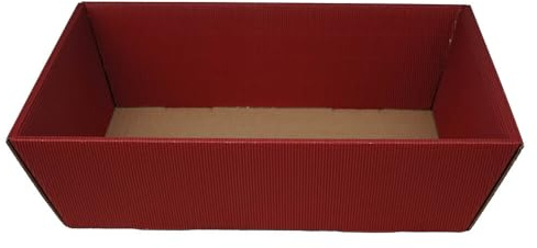 Geschenkkörbe, Präsentkörbe, Wellpappe, rechteckig, bordeaux, 33,6 x 19,6 x 11 cm, 25 Stück