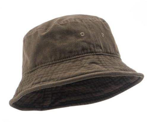 GEGEEN DOMOG Bucket Hat, Solid Color Washed Cotton Wide Brim Outdoor Sun Hat for Fishing Hiking Beach (UK, Alpha, One Size, Brown)