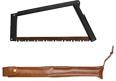 Camp Saw Portable Folding Saw, Multifunctional Rectangular Hand Saws for Outdoor Backpacking Hiking Camping Survival Woodworking (Black)