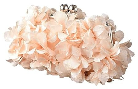 YOPI Blumen-Banketttasche, Brauttasche, Nachtclub-Tasche, Clutch, Cheongsam-Handtasche(Champagne)