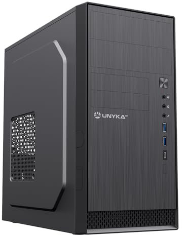 UNYKAch Boîtier d'ordinateur Micro ATX Aero C12 V2 avec Deux Ports USB 3.0 et Un Port USB Type C 2.0