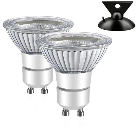 Drart LED GU10 Range Hood Light Bulbs, Stove & Kitchen Appliance Light Bulb, Halogen Light Replacement, 6W 550LM 50W Equivalent, Warm White 3000K, Dimmable, Flicker-Free, Waterproof IP65, Pack of 2